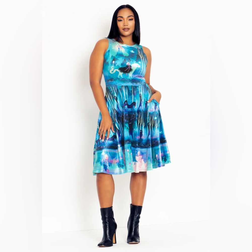 BLACKMILK Reflecting Pool Velvet Princess MIDI DRESS!